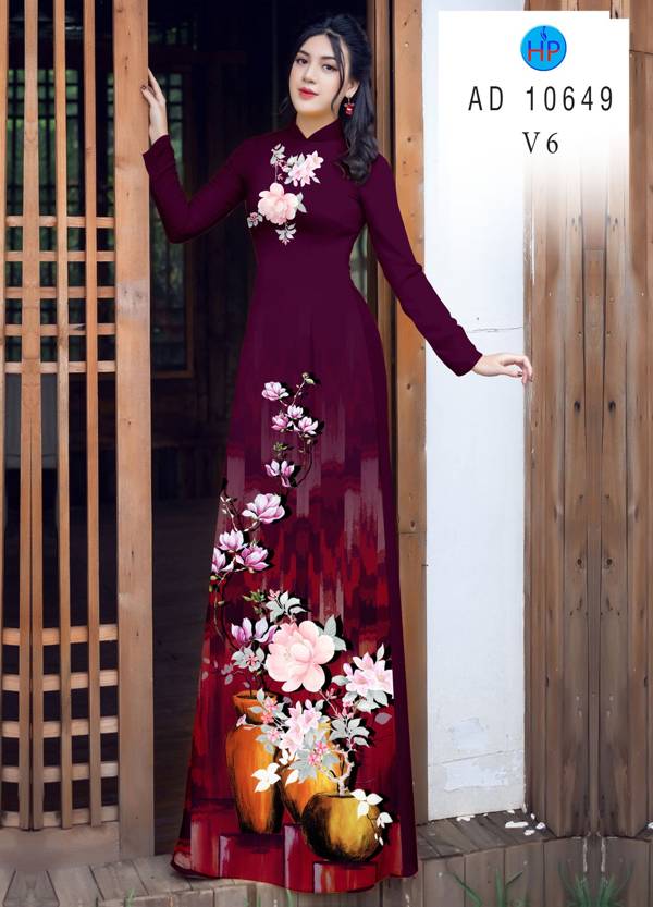 Vải Áo Dài Hoa In 3D Vừa Ra AD 10649 37 Vải Áo Dài Hoa In 3D Vừa Ra  AD 10649