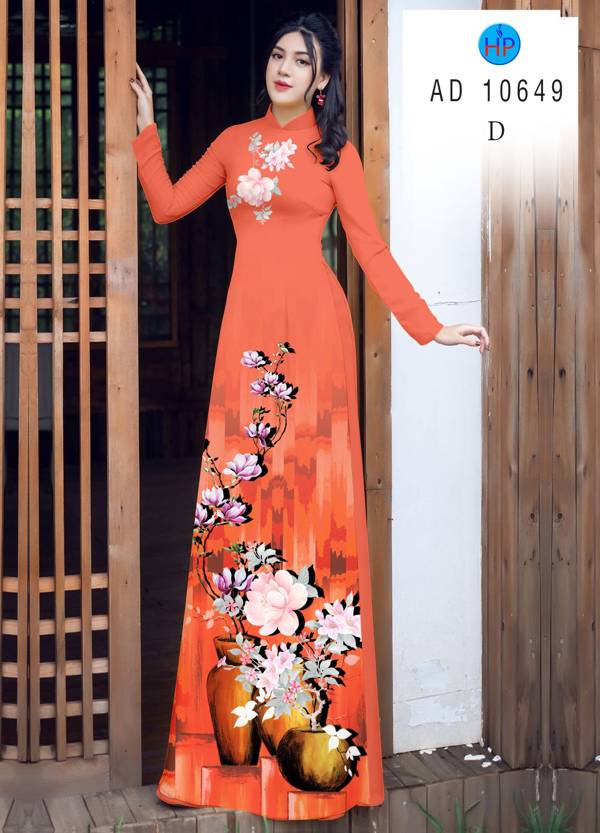 Vải Áo Dài Hoa In 3D Vừa Ra AD 10649 41 Vải Áo Dài Hoa In 3D Vừa Ra  AD 10649