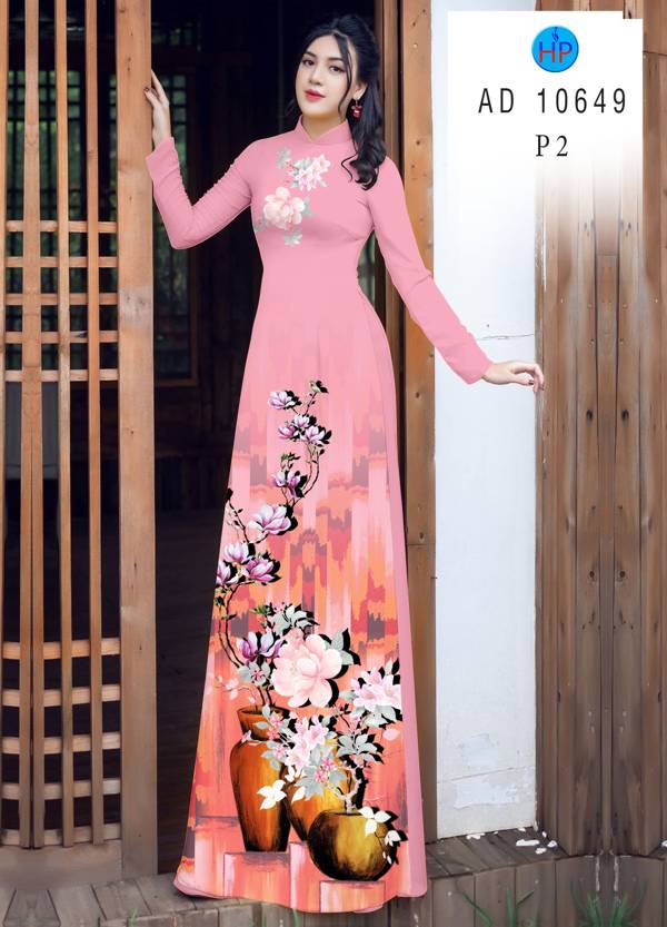 Vải Áo Dài Hoa In 3D Vừa Ra AD 10649 44 Vải Áo Dài Hoa In 3D Vừa Ra  AD 10649