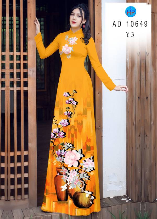 Vải Áo Dài Hoa In 3D Vừa Ra AD 10649 47 Vải Áo Dài Hoa In 3D Vừa Ra  AD 10649