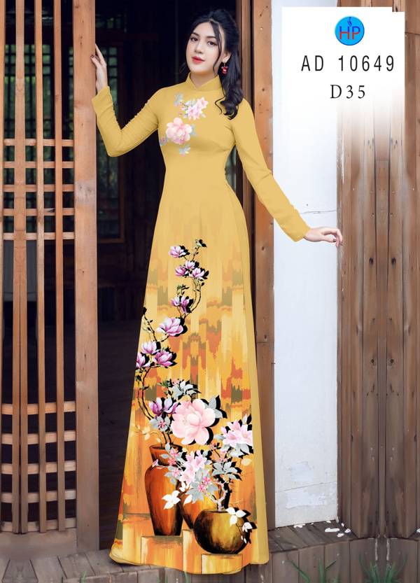 Vải Áo Dài Hoa In 3D Vừa Ra AD 10649 48 Vải Áo Dài Hoa In 3D Vừa Ra  AD 10649