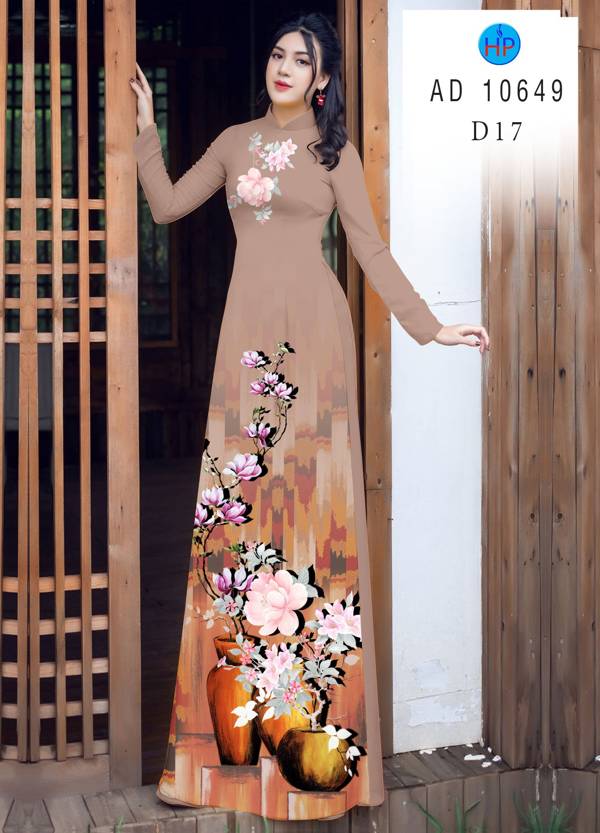 Vải Áo Dài Hoa In 3D Vừa Ra AD 10649 49 Vải Áo Dài Hoa In 3D Vừa Ra  AD 10649