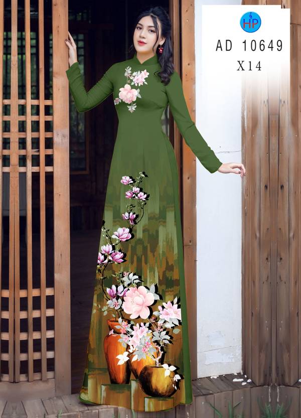 Vải Áo Dài Hoa In 3D Vừa Ra AD 10649 52 Vải Áo Dài Hoa In 3D Vừa Ra  AD 10649