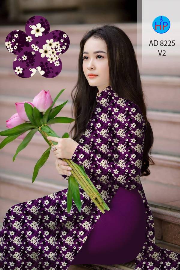 Vải Áo Dài Hoa Nhí Mới Ra AD 8225 37 Vải Áo Dài Hoa Nhí Mới Ra AD 8225