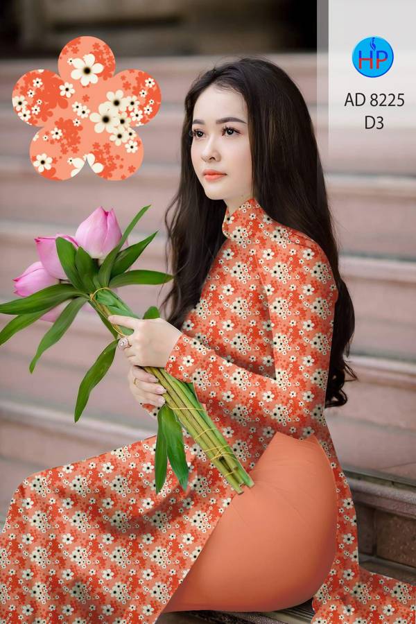 Vải Áo Dài Hoa Nhí Mới Ra AD 8225 40 Vải Áo Dài Hoa Nhí Mới Ra AD 8225