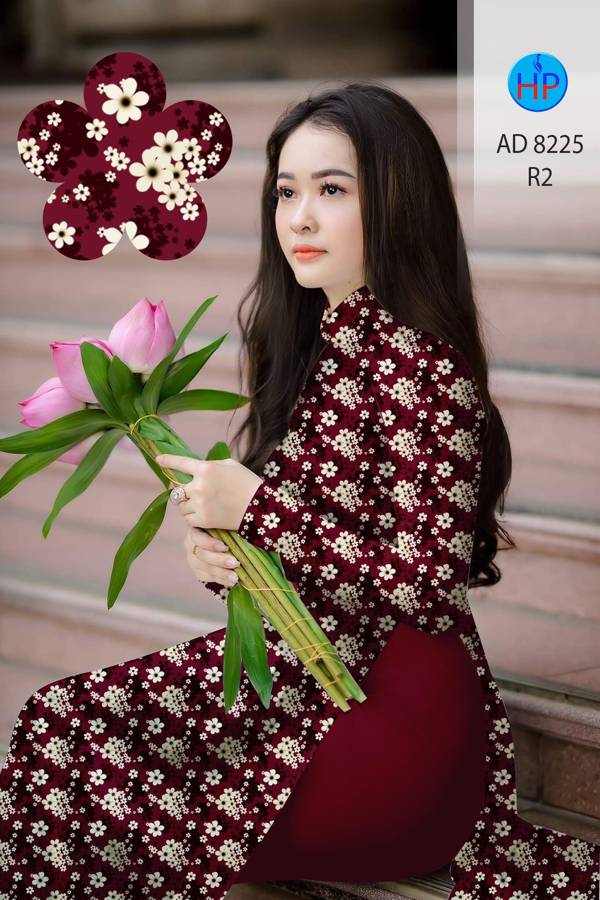 Vải Áo Dài Hoa Nhí Mới Ra AD 8225 39 Vải Áo Dài Hoa Nhí Mới Ra AD 8225
