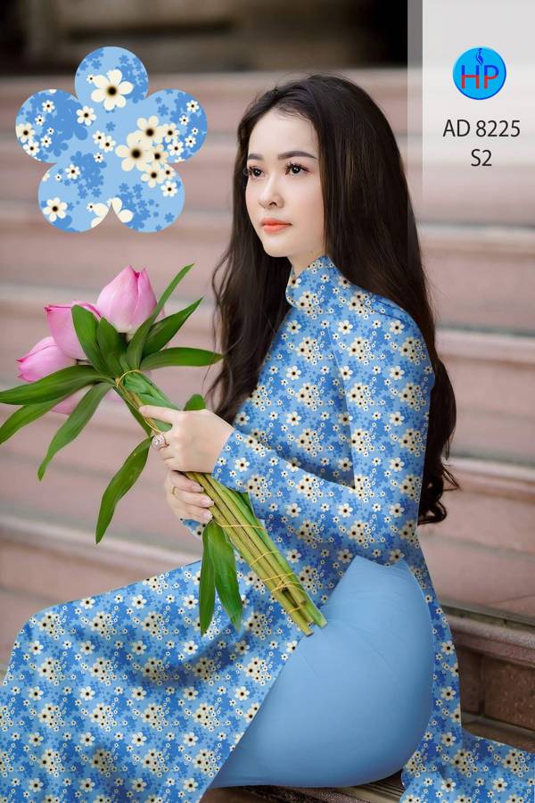 Vải Áo Dài Hoa Nhí Mới Ra AD 8225 38 Vải Áo Dài Hoa Nhí Mới Ra AD 8225