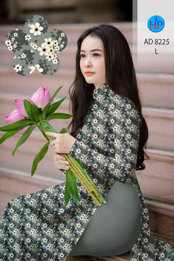 Vải Áo Dài Hoa Nhí Mới Ra AD 8225 43 Vải Áo Dài Hoa Nhí Mới Ra AD 8225