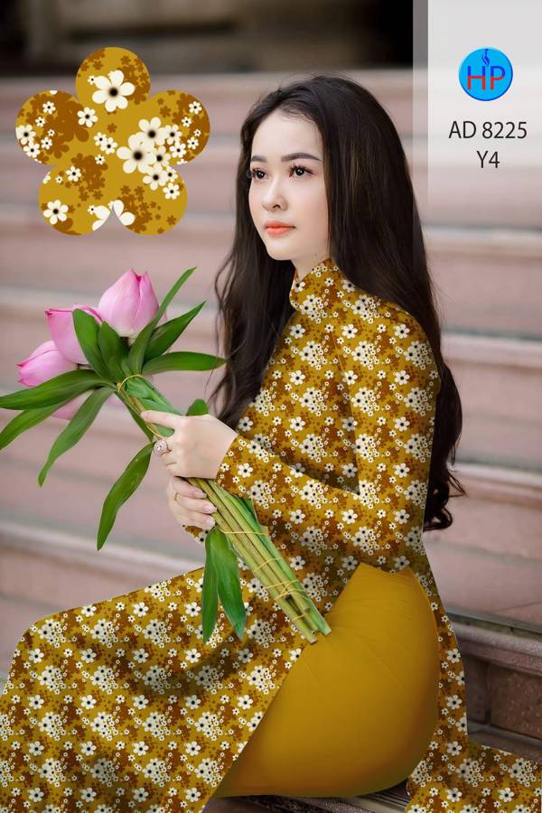 Vải Áo Dài Hoa Nhí Mới Ra AD 8225 47 Vải Áo Dài Hoa Nhí Mới Ra AD 8225