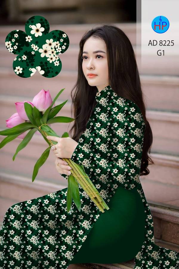 Vải Áo Dài Hoa Nhí Mới Ra AD 8225 45 Vải Áo Dài Hoa Nhí Mới Ra AD 8225