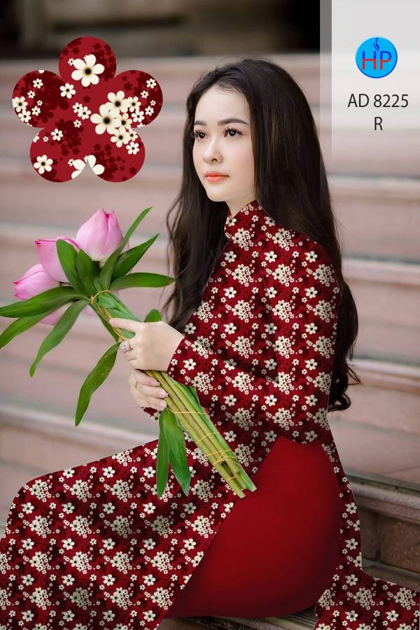 Vải Áo Dài Hoa Nhí Mới Ra AD 8225 46 Vải Áo Dài Hoa Nhí Mới Ra AD 8225