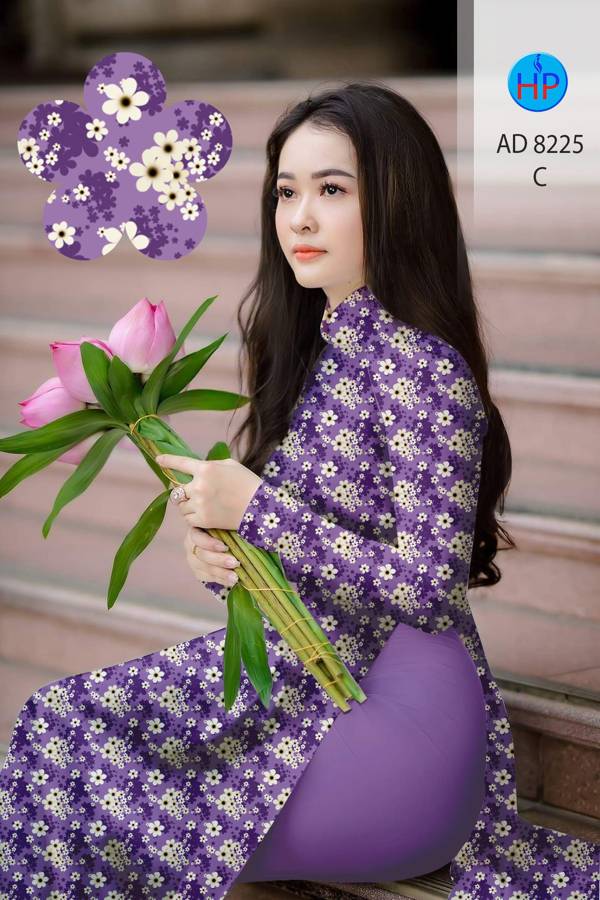 Vải Áo Dài Hoa Nhí Mới Ra AD 8225 50 Vải Áo Dài Hoa Nhí Mới Ra AD 8225