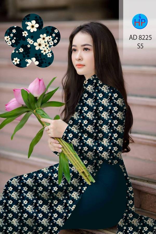 Vải Áo Dài Hoa Nhí Mới Ra AD 8225 51 Vải Áo Dài Hoa Nhí Mới Ra AD 8225