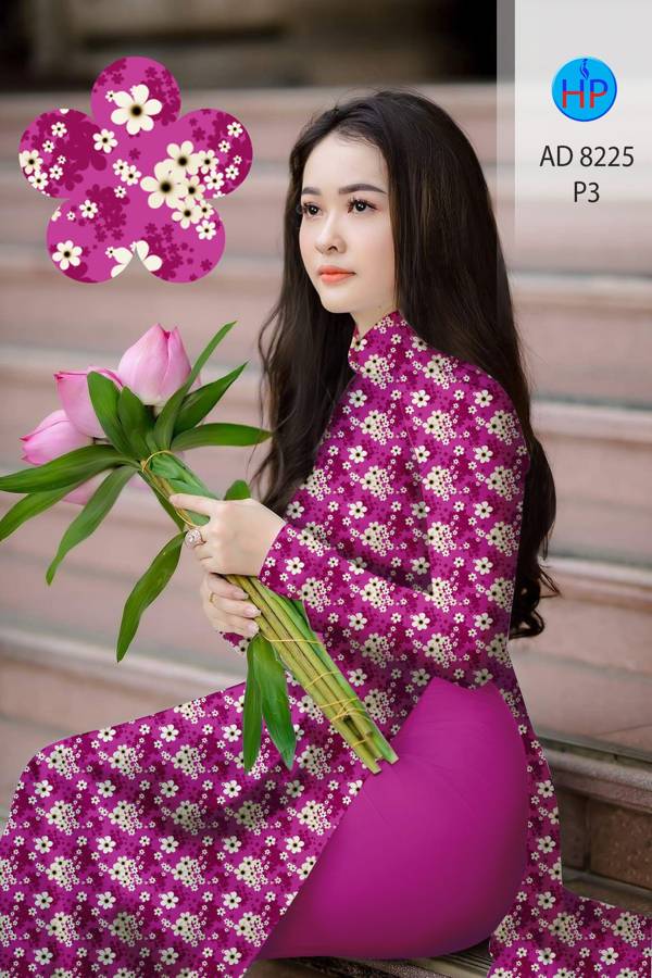 Vải Áo Dài Hoa Nhí Mới Ra AD 8225 52 Vải Áo Dài Hoa Nhí Mới Ra AD 8225