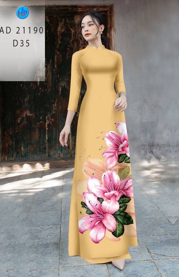 Vải Áo Dài Hoa Râm Bụt Mới Ra AD 21190 52 Vải Áo Dài Hoa Râm Bụt Mới Ra AD 21190