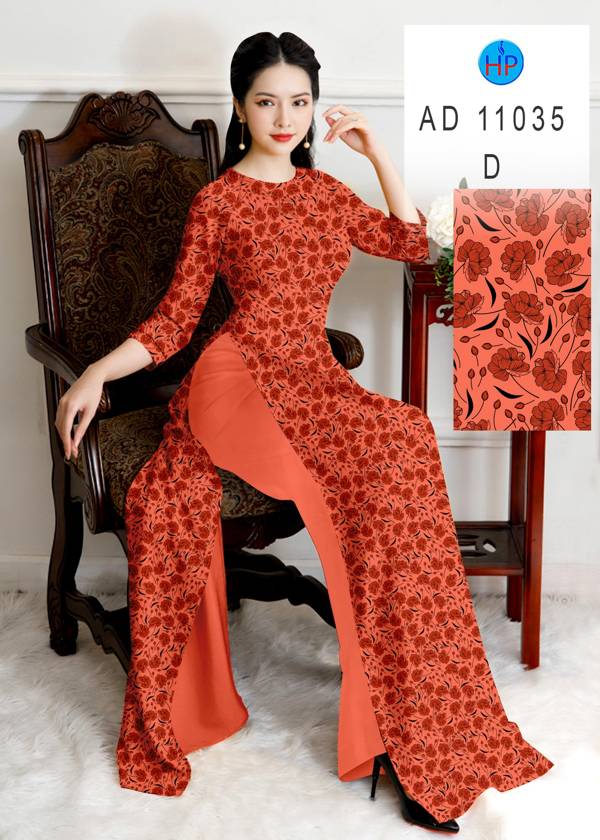Vải Áo Dài Hoa Đều Độc Đáo AD 11035