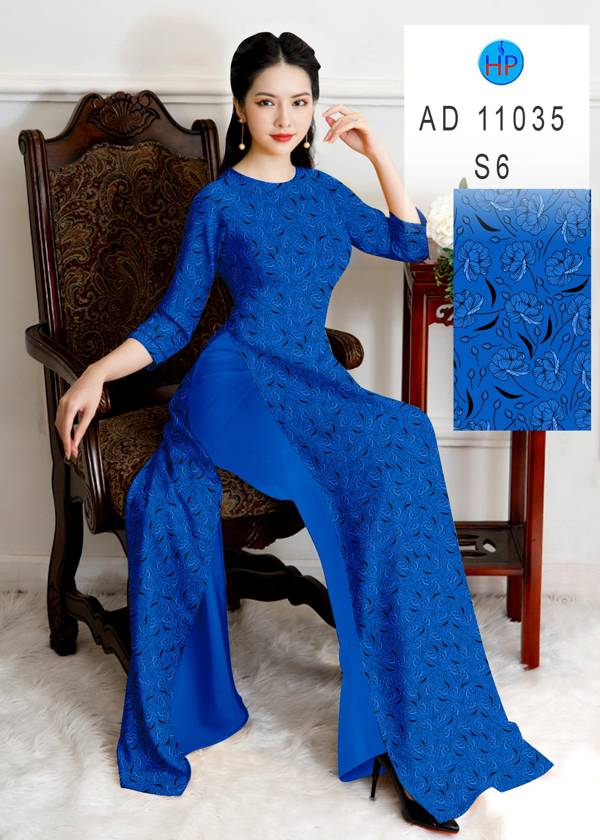 Vải Áo Dài Hoa Đều Độc Đáo AD 11035