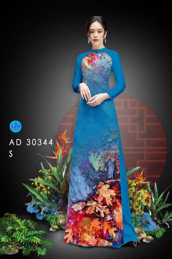 Vải Áo Dài Hoa In 3D Kiểu Mới AD 30344 41 Vải Áo Dài Hoa In 3D Kiểu Mới AD 30344