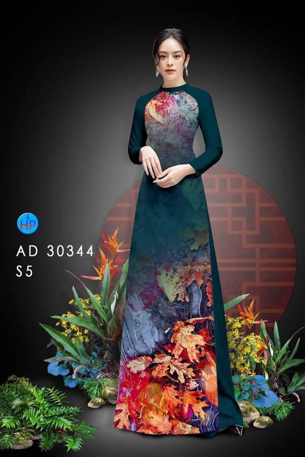 Vải Áo Dài Hoa In 3D Kiểu Mới AD 30344 43 Vải Áo Dài Hoa In 3D Kiểu Mới AD 30344