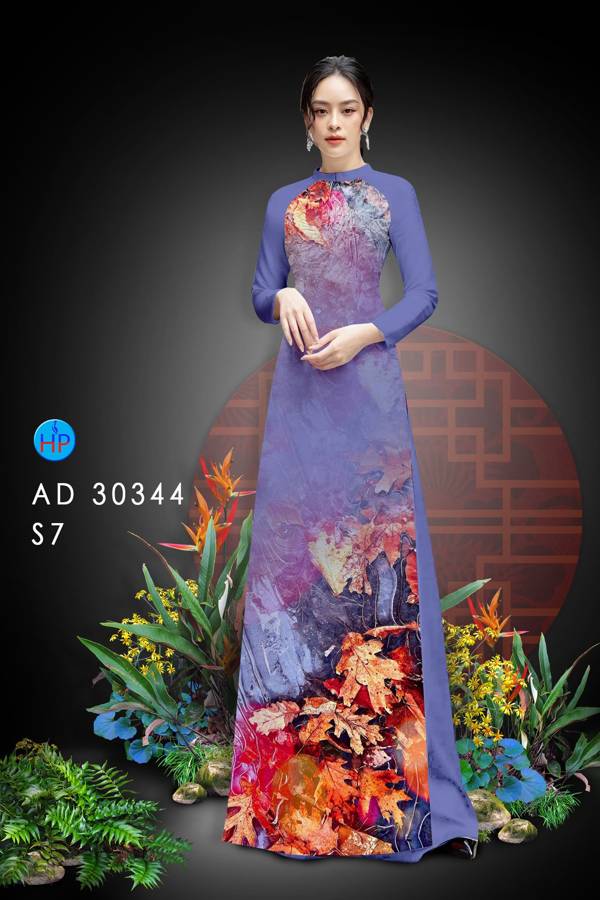 Vải Áo Dài Hoa In 3D Kiểu Mới AD 30344 42 Vải Áo Dài Hoa In 3D Kiểu Mới AD 30344