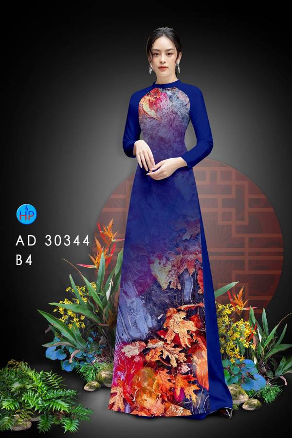 Vải Áo Dài Hoa In 3D Kiểu Mới AD 30344 44 Vải Áo Dài Hoa In 3D Kiểu Mới AD 30344
