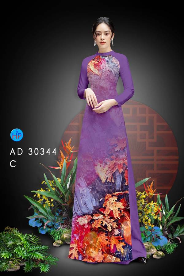 Vải Áo Dài Hoa In 3D Kiểu Mới AD 30344 45 Vải Áo Dài Hoa In 3D Kiểu Mới AD 30344