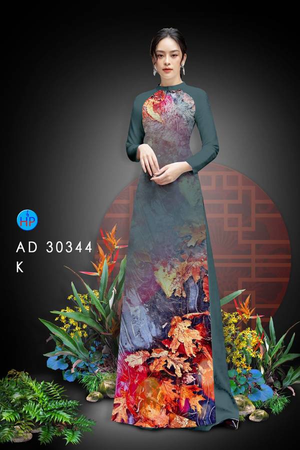 Vải Áo Dài Hoa In 3D Kiểu Mới AD 30344 47 Vải Áo Dài Hoa In 3D Kiểu Mới AD 30344