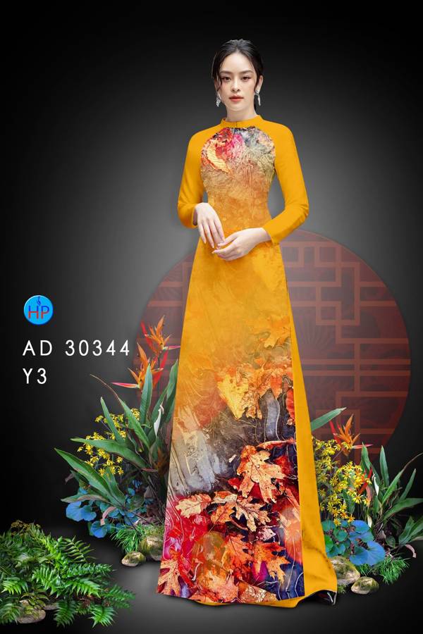 Vải Áo Dài Hoa In 3D Kiểu Mới AD 30344 49 Vải Áo Dài Hoa In 3D Kiểu Mới AD 30344