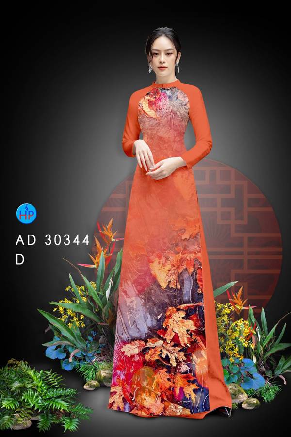 Vải Áo Dài Hoa In 3D Kiểu Mới AD 30344 48 Vải Áo Dài Hoa In 3D Kiểu Mới AD 30344