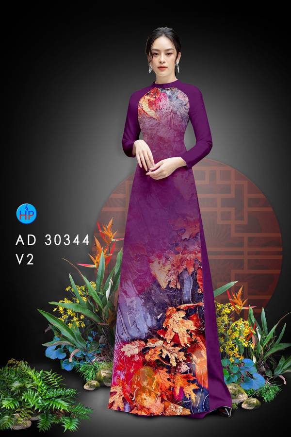 Vải Áo Dài Hoa In 3D Kiểu Mới AD 30344 51 Vải Áo Dài Hoa In 3D Kiểu Mới AD 30344