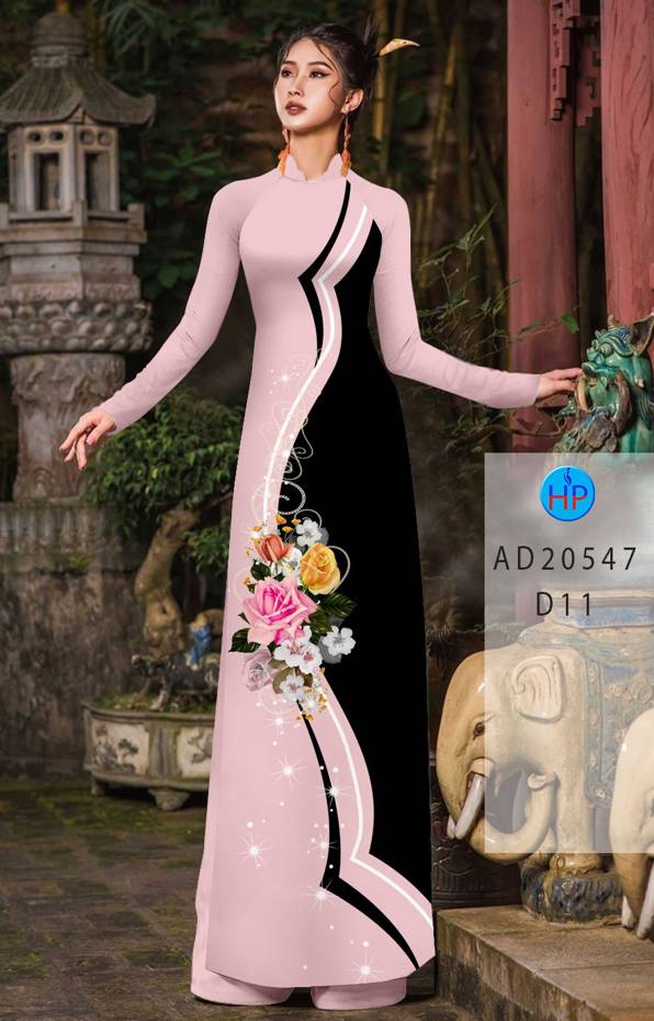 Vải Áo Dài Hoa Hồng Thiết Kế 2021 AD 20547 42 Vải Áo Dài Hoa Hồng Thiết Kế 2021 AD 20547