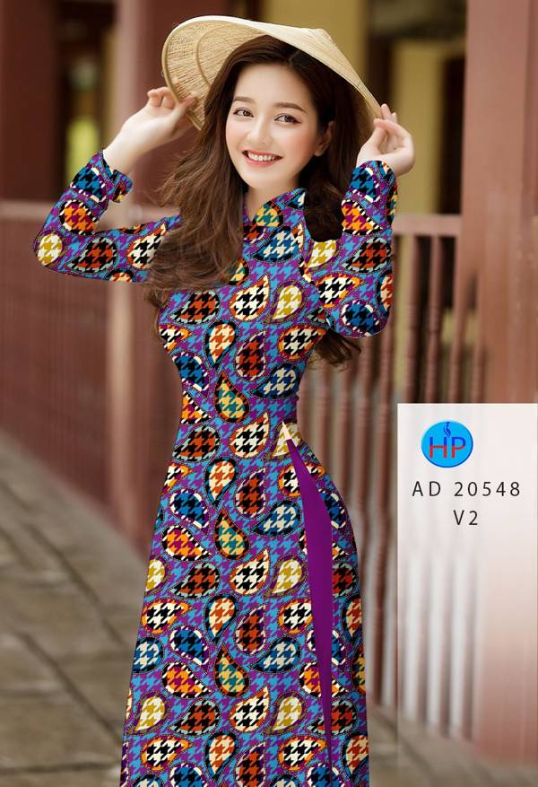 Vải Áo Dài Hoa Văn Kiểu Mới AD 20548