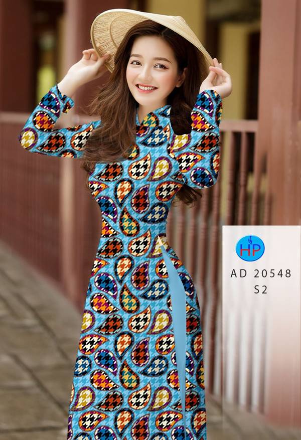 Vải Áo Dài Hoa Văn Kiểu Mới AD 20548