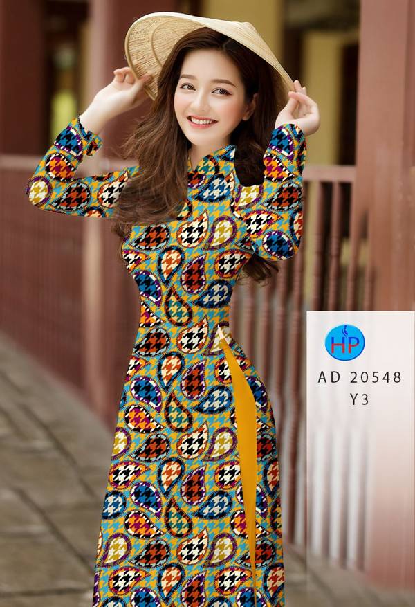 Vải Áo Dài Hoa Văn Kiểu Mới AD 20548