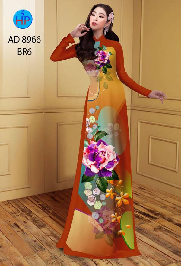 Vải Áo Dài Hoa Hồng Vừa Ra AD 8966 37 Vải Áo Dài Hoa Hồng Vừa Ra  AD 8966