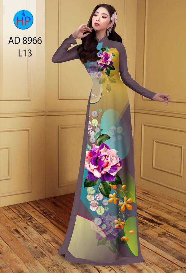 Vải Áo Dài Hoa Hồng Vừa Ra AD 8966 38 Vải Áo Dài Hoa Hồng Vừa Ra  AD 8966