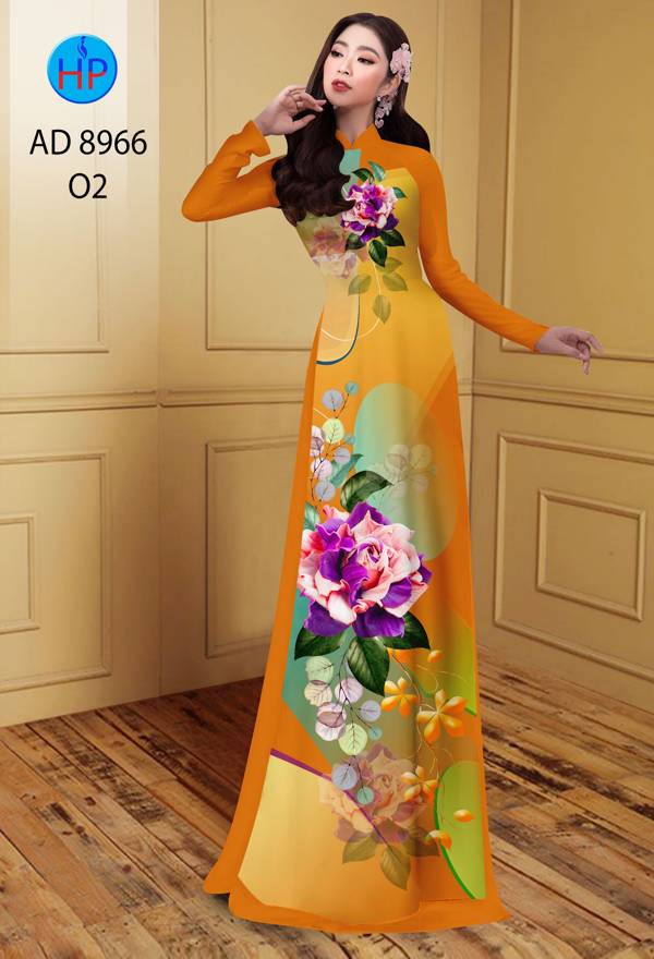 Vải Áo Dài Hoa Hồng Vừa Ra AD 8966 42 Vải Áo Dài Hoa Hồng Vừa Ra  AD 8966