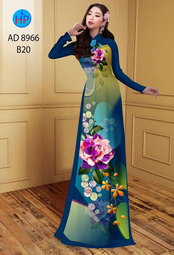 Vải Áo Dài Hoa Hồng Vừa Ra AD 8966 51 Vải Áo Dài Hoa Hồng Vừa Ra  AD 8966