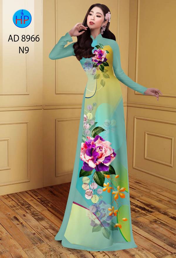 Vải Áo Dài Hoa Hồng Vừa Ra AD 8966 52 Vải Áo Dài Hoa Hồng Vừa Ra  AD 8966