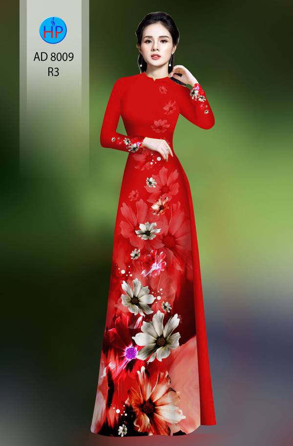 Vải Áo Dài Hoa In 3D Mới Ra AD 8009 40 Vải Áo Dài Hoa In 3D Mới Ra AD 8009