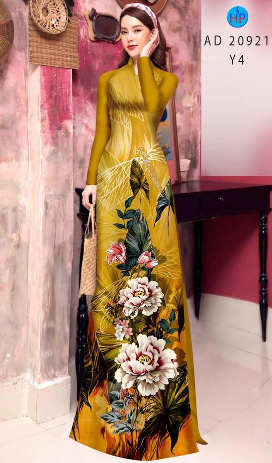 Vải Áo Dài Hoa In 3D Độc Đáo AD 20921 49 Vải Áo Dài Hoa In 3D Độc Đáo AD 20921