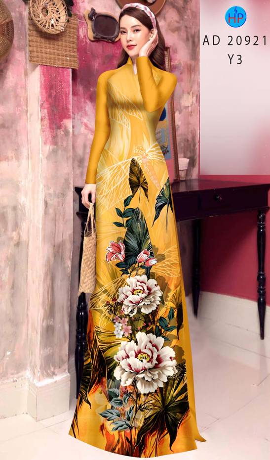 Vải Áo Dài Hoa In 3D Độc Đáo AD 20921 56 Vải Áo Dài Hoa In 3D Độc Đáo AD 20921