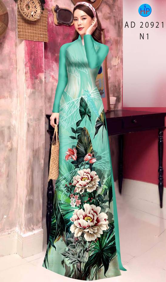 Vải Áo Dài Hoa In 3D Độc Đáo AD 20921 54 Vải Áo Dài Hoa In 3D Độc Đáo AD 20921