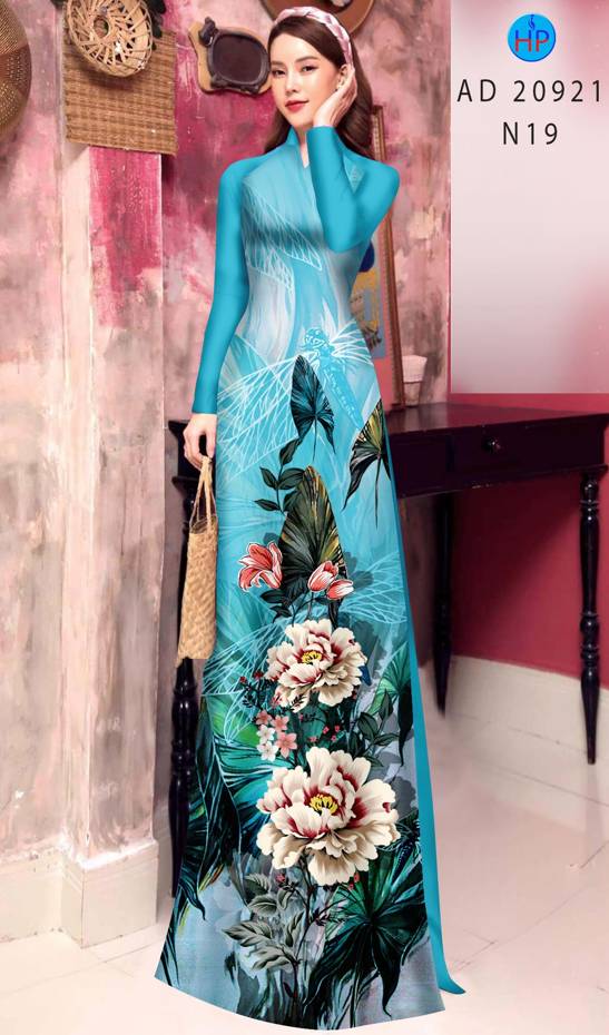 Vải Áo Dài Hoa In 3D Độc Đáo AD 20921 63 Vải Áo Dài Hoa In 3D Độc Đáo AD 20921