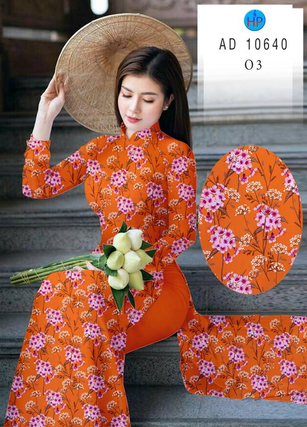 Vải Áo Dài Hoa Đều Kiểu Mới AD 10640