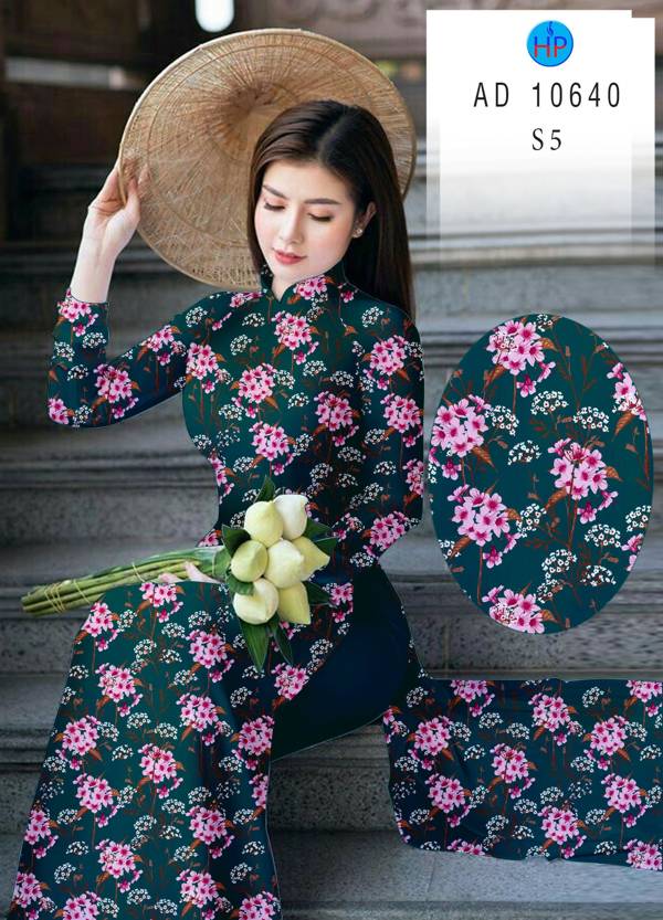 Vải Áo Dài Hoa Đều Kiểu Mới AD 10640