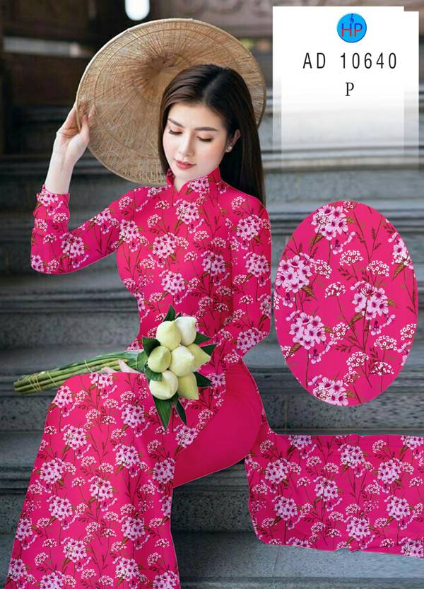 Vải Áo Dài Hoa Đều Kiểu Mới AD 10640