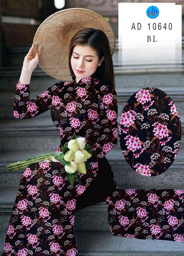 Vải Áo Dài Hoa Đều Kiểu Mới AD 10640