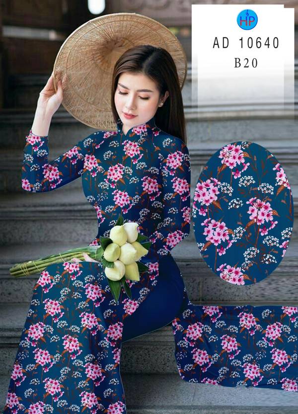 Vải Áo Dài Hoa Đều Kiểu Mới AD 10640