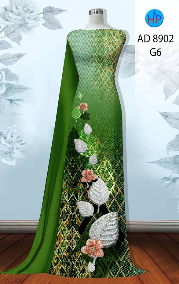 Vải Áo Dài Hoa In 3D Thiết Kế 2021 AD 8902 49 Vải Áo Dài Hoa In 3D Thiết Kế 2021 AD 8902